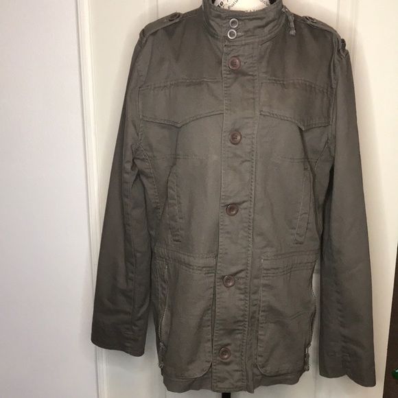 Forever 21 21Men Utility Army Green Large Jacket - Picture 2 of 8